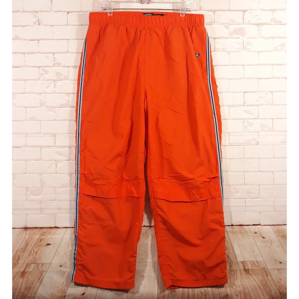Vintage Abercrombie & Fitch Gym Issue 092 Pants Mens XL Orange Baggy Mesh Lined